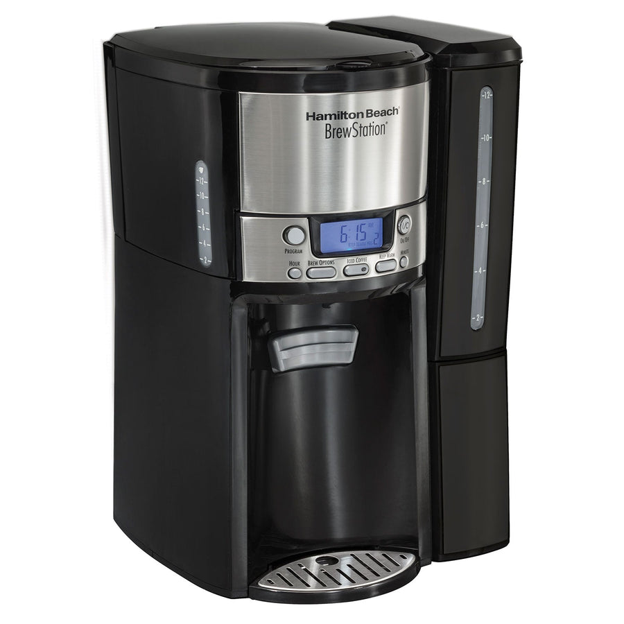 BrewStation® 12 Cup Coffee Maker with Removable Reservoir, Black & Stainless I7