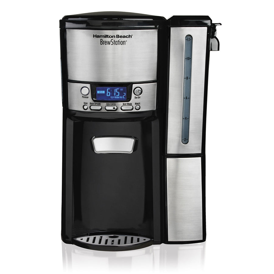 BrewStation® 12 Cup Programmable Coffee Maker with Removable Water Reservoir, Black & Stainless Z1