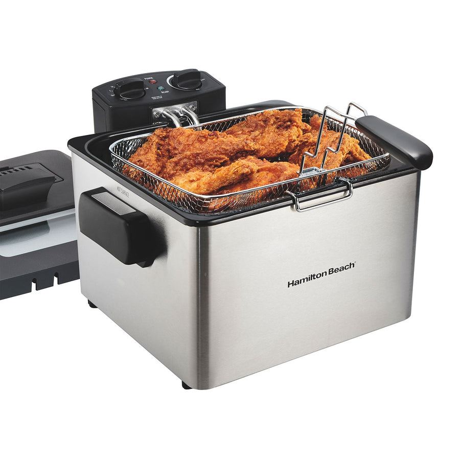 Deep Fryer, 2.8 Liter/3 Quart Oil Capacity with Adjustable Temperature & Timer N8
